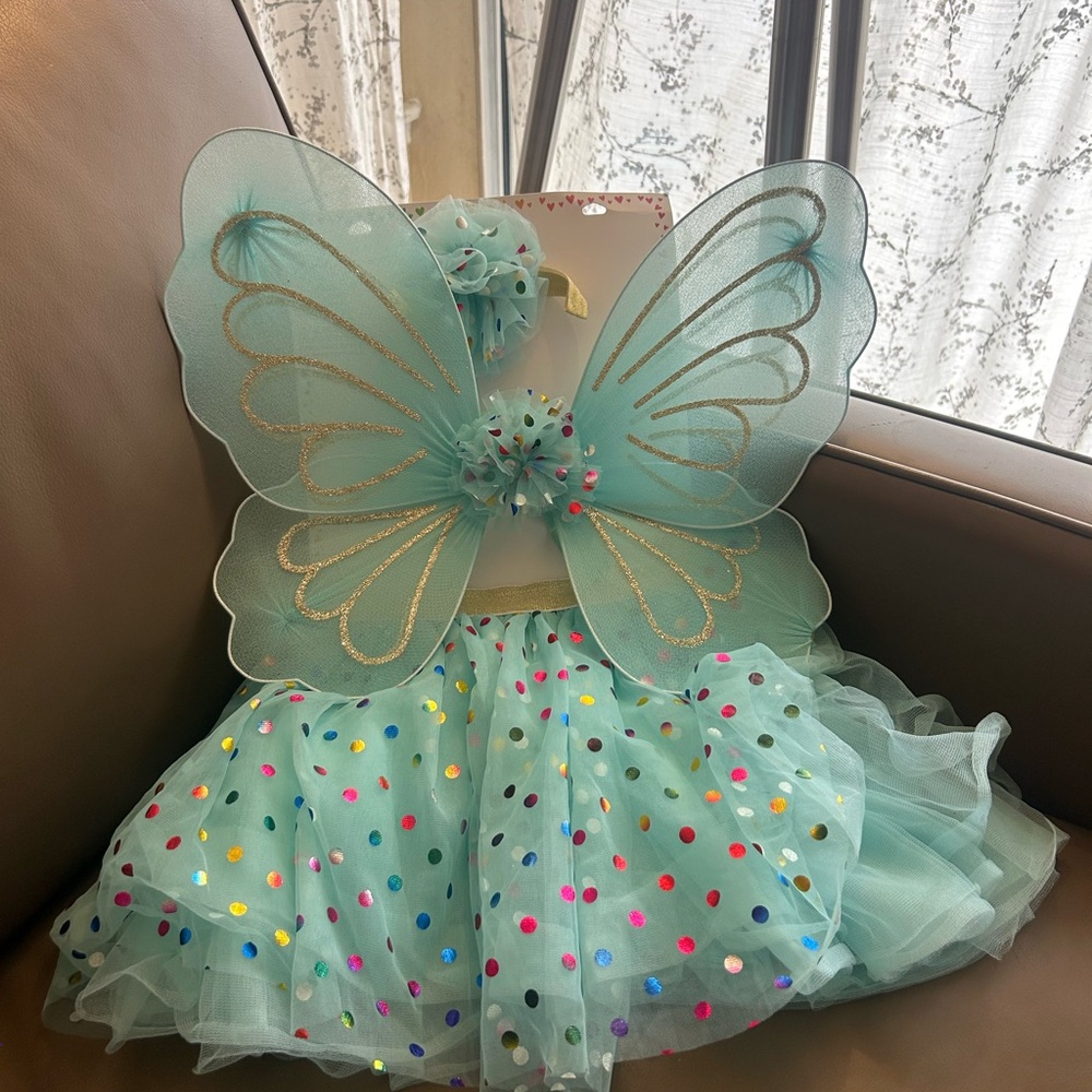 Claire's Club Blue Butterfly Colorful Polkadots Dress Up Set - 3 Pack